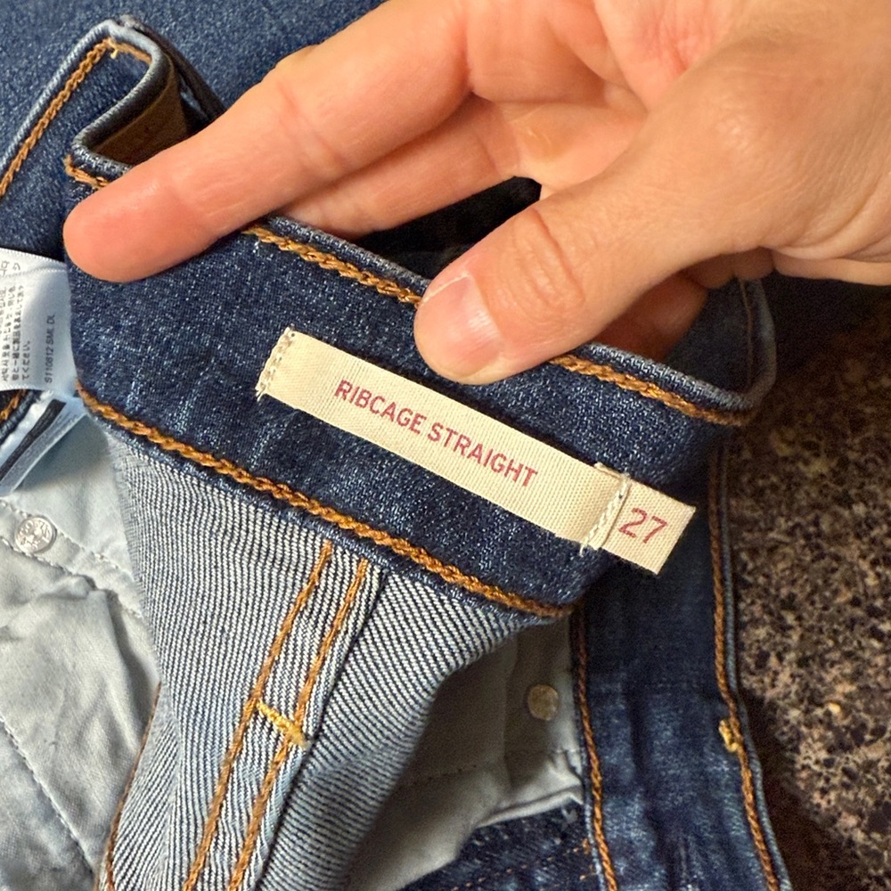 Levi's Ribcage Straight Jeans - Dark Blue